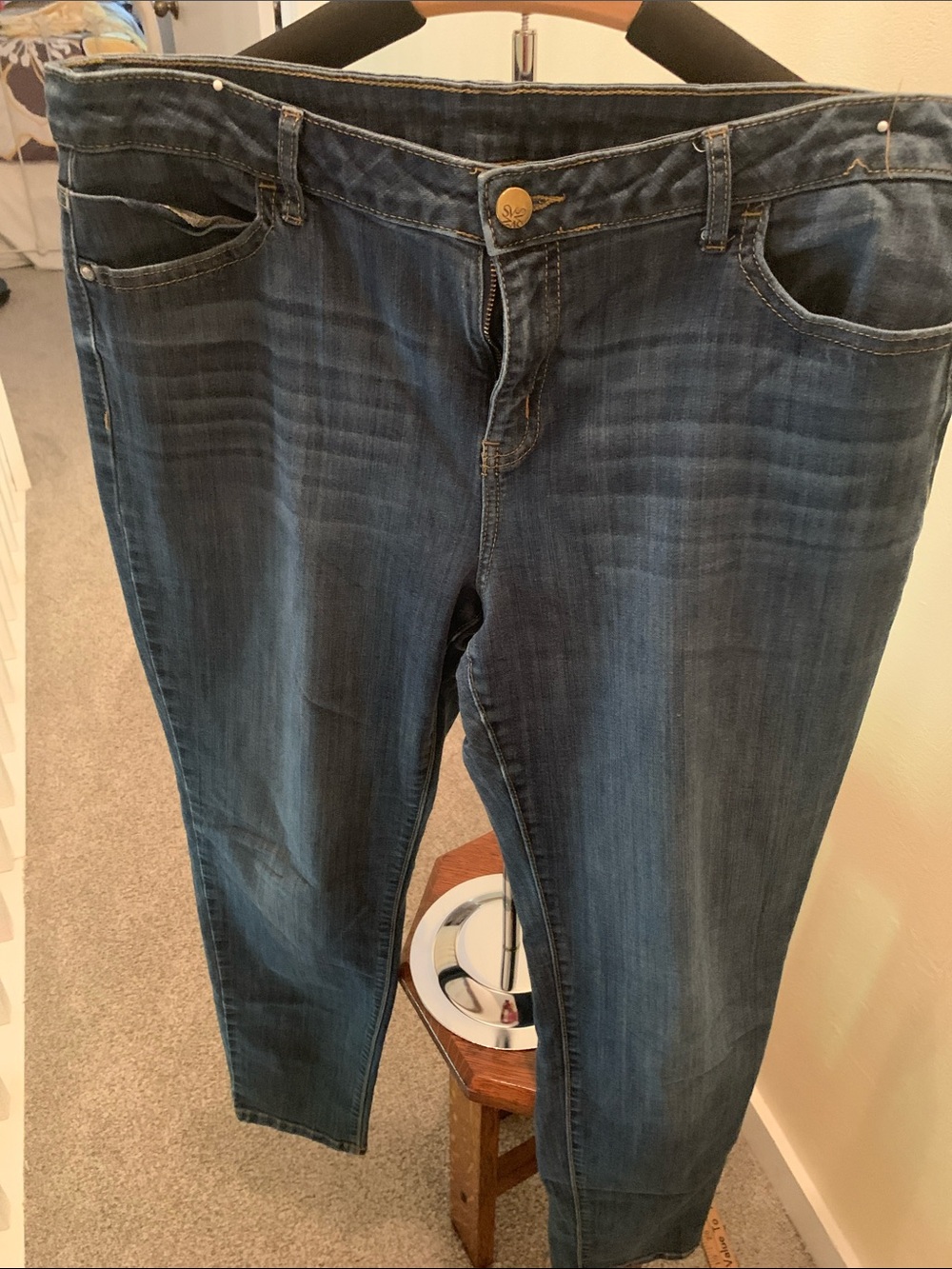 Simply Vera Vera Wang Women's Skinny Jeans in Dark Blue Wash
